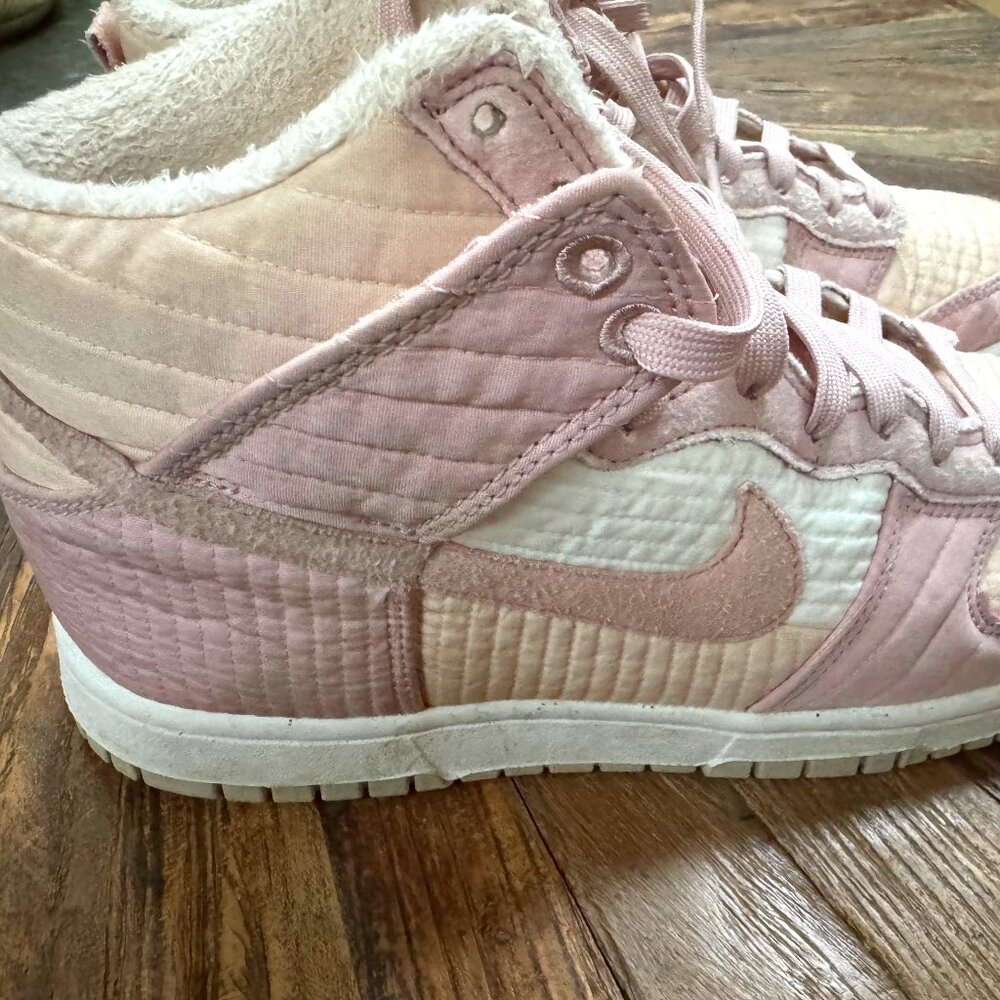 Nike pink dunks high top